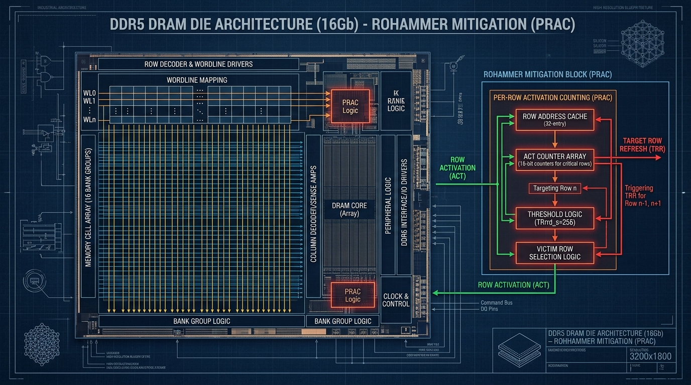 DDR5 PRAC Architecture and RowHammer Mitigation